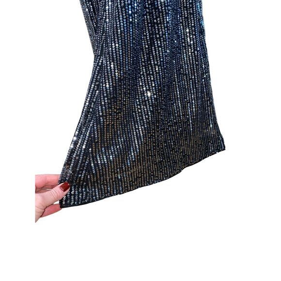 Altar’d State XS Black Sequin High Waist Wide-Leg High-Waist Pants For Women - Picture 4 of 6